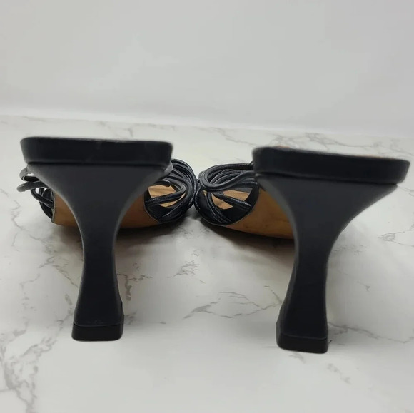 Free People Black Leather Strappy Heeled Sandals 37 - Picture 5 of 7